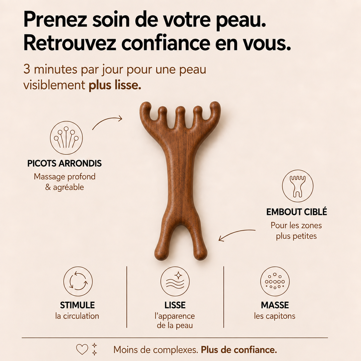 Brosse de massage anti-cellulite – Une peau visiblement plus lisse en seulement 3 minutes par jour
