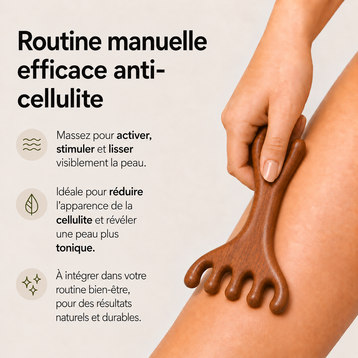 Brosse de massage anti-cellulite – Une peau visiblement plus lisse en seulement 3 minutes par jour